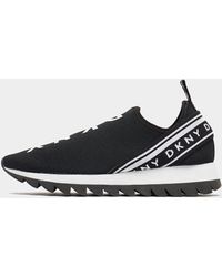 DKNY Knit Slip On Sneakers - Black