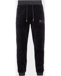 BOSS by HUGO BOSS Bodywear Velour sweatpants - Black