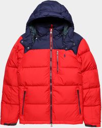 blue polo puffer jacket