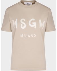 MSGM Milano T-shirt Nude - Natural