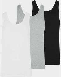 Women Mens Clothing Mens T-shirts Sleeveless t-shirts BOSS by HUGO BOSS Cotton Womens Elys Tank Top Vest in White for Men 