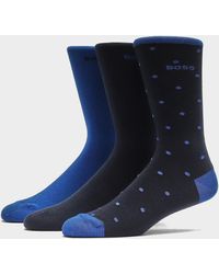 BOSS by HUGO BOSS 3 Pack Socks Gift Set - Blue
