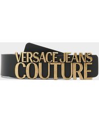Versace Jeans Couture Letter Logo Belt - Black