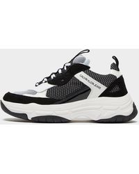 calvin klein leather chunky trainers