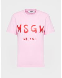 MSGM Signature Logo T-shirt - Pink