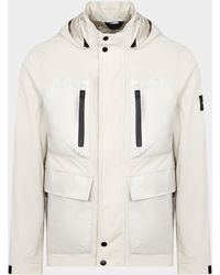 calvin klein crinkle nylon mid length jacket