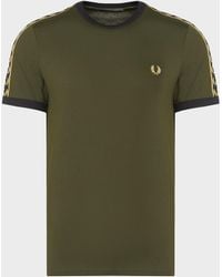 Fred Perry Taped Ringer T-shirt - Green