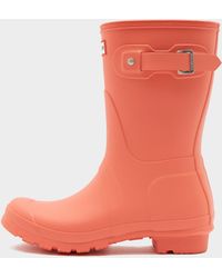 HUNTER Short Matte Wellington Boots - Orange