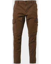 Calvin Klein Skinny Wash Cargo Pants - Brown