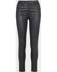 Calvin Klein Leather Look Denim Jeans - Black