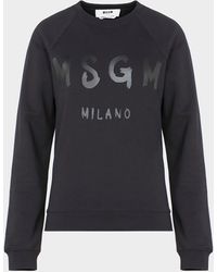 MSGM Tonal Logo Sweatshirt - Black