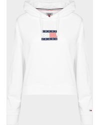 white tommy hilfiger hoodie womens