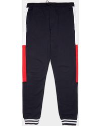 Tommy Hilfiger Flag Colour Block Fleece Trousers Navy Blue