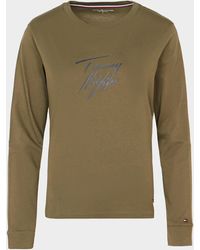Tommy Hilfiger Signature Long Sleeve T-shirt - Green