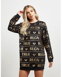 true religion black dress