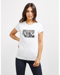 Armani Exchange Box Logo Short Sleeve T-shirt - White