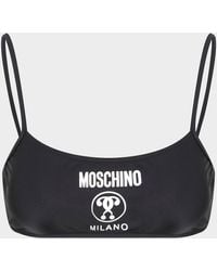 Moschino Swim Milano Bikini Top - Black