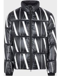Armani Exchange Core All Over Logo Puffer Jacket - Black