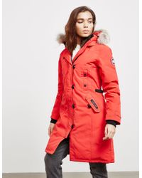 Canada Goose Kensington Padded Parka Jacket Red