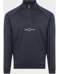 Fred Perry Fp Hooded Zip Through Sweatshirt in Black for Men gym and workout clothes Fred Perry Activewear Mens Activewear gym and workout clothes 