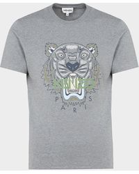 KENZO Tiger Print T-shirt Grey