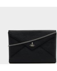vivienne westwood black envelope clutch