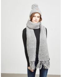 barbour hat and scarf set cream