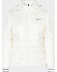Calvin Klein Essential Serena Short Puffer Jacket - White