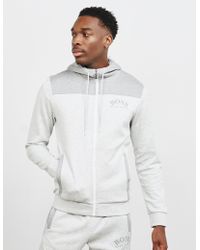 BOSS Saggy Full Zip Hoodie Grey - Gray
