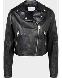 Calvin Klein Faux Leather Jacket - Black