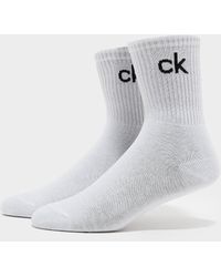 Calvin Klein Modern Logo Socks - White