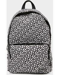 KENZO Monogram Backpack Bag Multi - Black