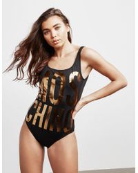 Moschino Logo Swimming Costume Black