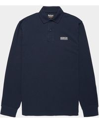 Barbour Alness Long Sleeve Polo Shirt in Black for Men - Lyst