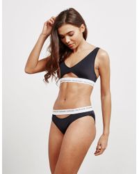 Calvin Klein Logo Bikini Bottoms Black