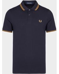 Fred Perry Twin Tipped Polo Shirt Multi - Blue
