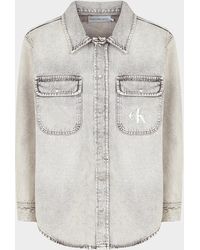 Calvin Klein Denim Shirt Jacket - Grey