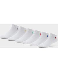 Polo Ralph Lauren 6 Pack Multi Polo Player Socks - White