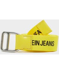 Calvin Klein Slide Web Belt - Yellow