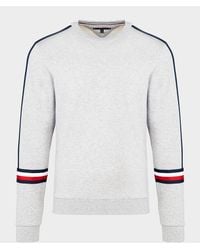 tommy hilfiger tri tape crew sweatshirt
