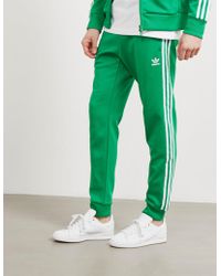 mens green adidas tracksuit bottoms