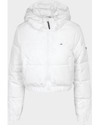 tommy hilfiger white puffer jacket