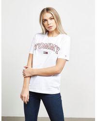 Tommy Hilfiger Neon Logo Short Sleeve T-shirt - White