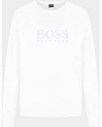 hugo boss sweatshirt black and white