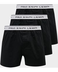Polo Ralph Lauren Woven 3 Pack Boxers - Black