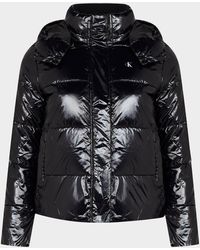 Calvin Klein Curve Shine Puffer Jacket - Black