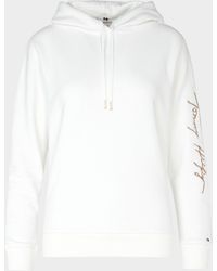 tommy hilfiger women's zip up hooded shirts & tops