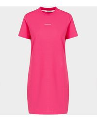 Calvin Klein Micro Logo T-shirt Dress - Pink
