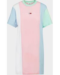 Tommy Hilfiger Colour Block T-shirt Dress - Pink