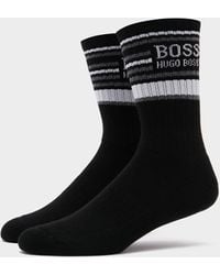 BOSS by HUGO BOSS Ribbed Stripe Socks - Black
